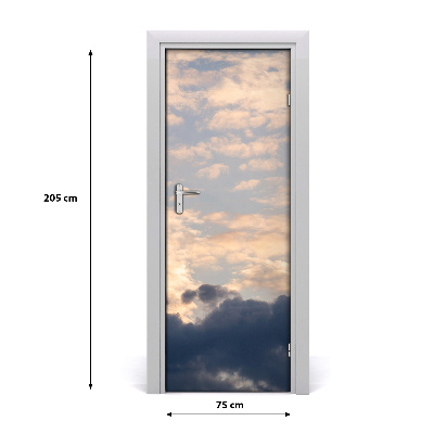 Vinilo para puerta Nubes en el cielo