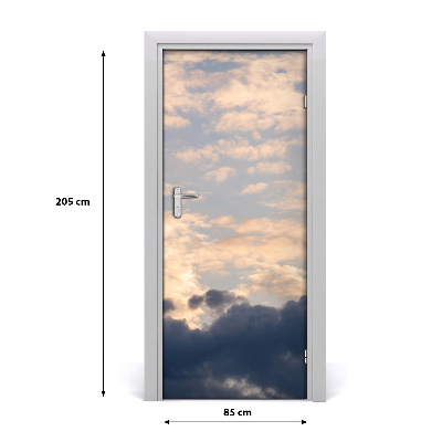 Vinilo para puerta Nubes en el cielo