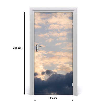 Vinilo para puerta Nubes en el cielo