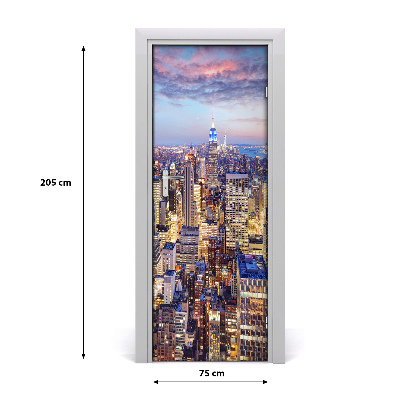 Pegatina para puerta Ciudad de nueva york