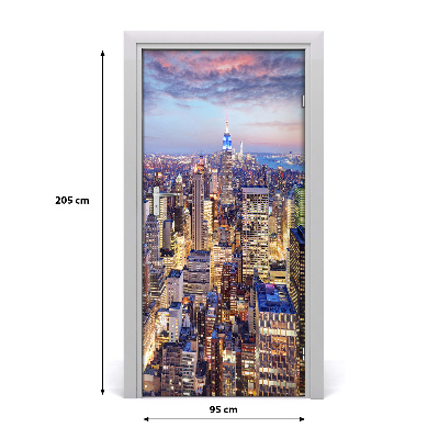 Pegatina para puerta Ciudad de nueva york