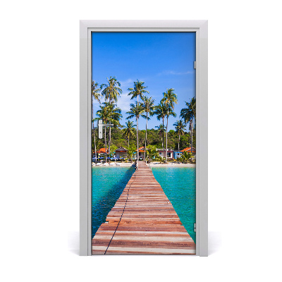 Pegatina para puerta Sendero tropical