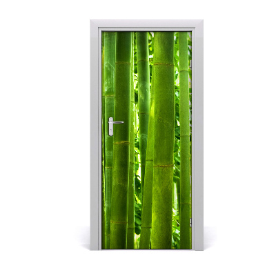 Lámina adhesiva de puerta Bambú