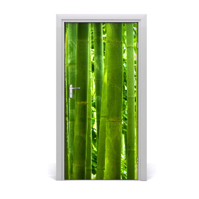 Lámina adhesiva de puerta Bambú