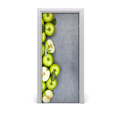 Vinilo para puerta Manzanas verdes