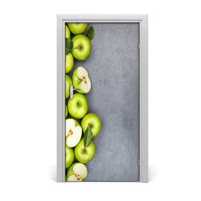Vinilo para puerta Manzanas verdes