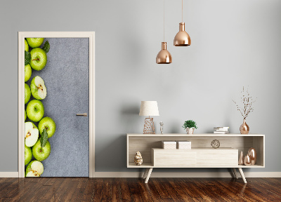 Vinilo para puerta Manzanas verdes