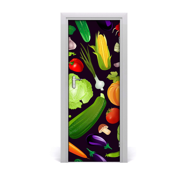 Vinilo para puerta Verduras