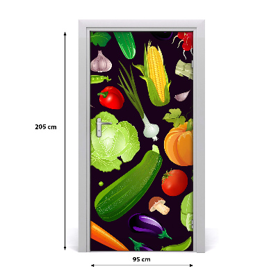 Vinilo para puerta Verduras