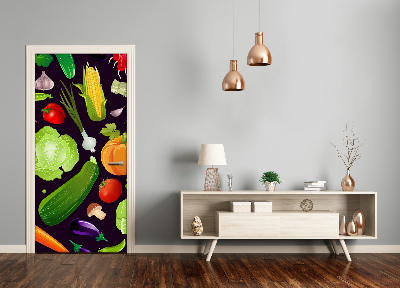 Vinilo para puerta Verduras