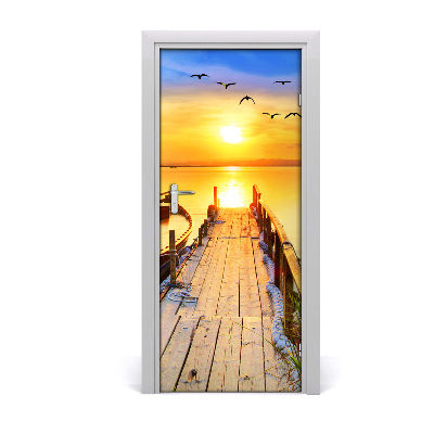 Vinilo para puerta Paisajes lago