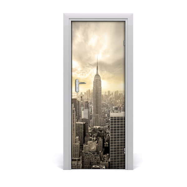 Pegatina para puerta Manhattan, ciudad de nueva york