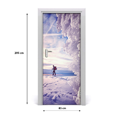 Vinilo para puerta Personas esquiador