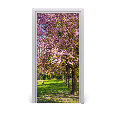 Vinilo para puerta Cerezos
