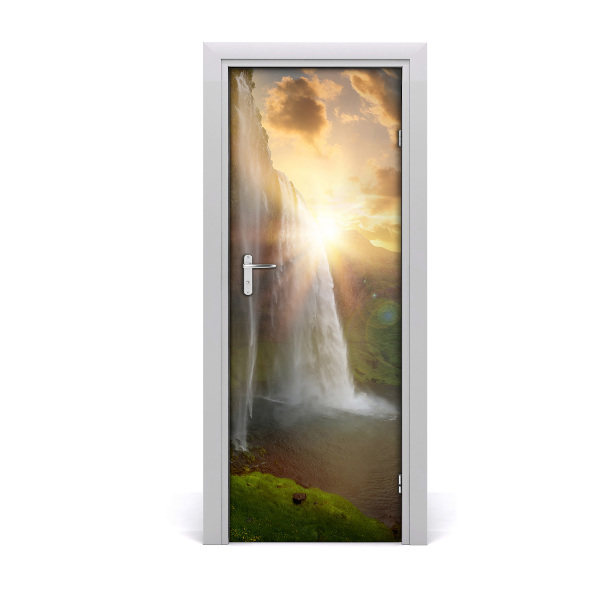 Pegatina para puerta Saltos de agua islandia