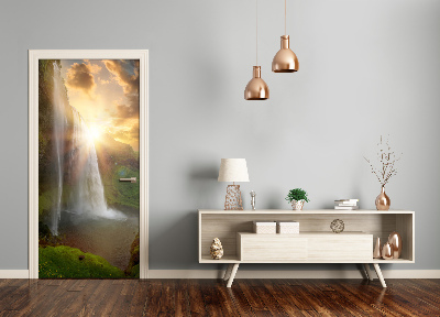 Pegatina para puerta Saltos de agua islandia