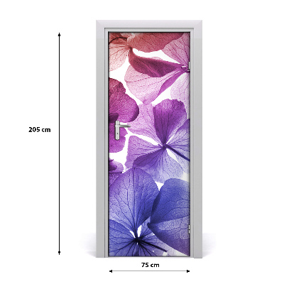 Lámina adhesiva de puerta Flores moradas