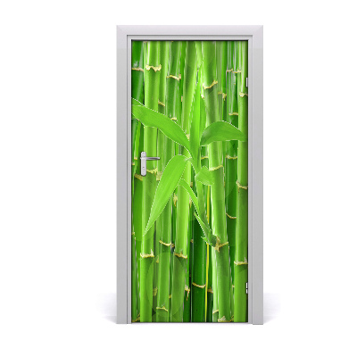 Lámina adhesiva de puerta Bosque de bambú