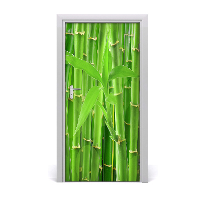 Lámina adhesiva de puerta Bosque de bambú