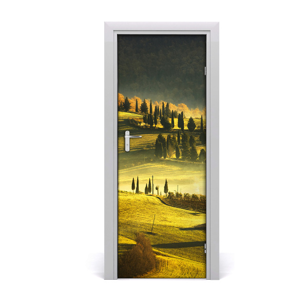 Pegatina para puerta Paisaje del campo