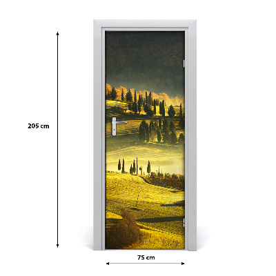 Pegatina para puerta Paisaje del campo