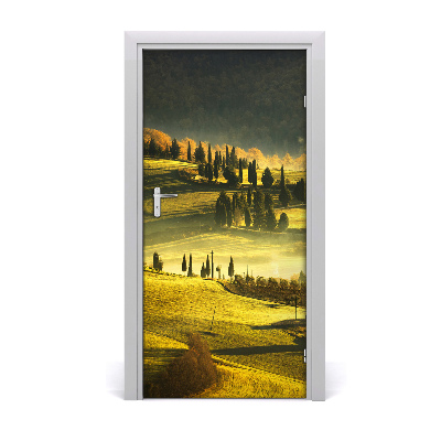 Pegatina para puerta Paisaje del campo