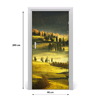 Pegatina para puerta Paisaje del campo