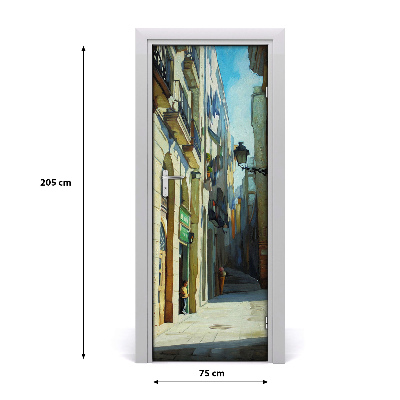 Pegatina para puerta Calles de barcelona