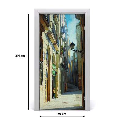Pegatina para puerta Calles de barcelona