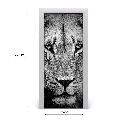 Vinilo para puerta Pared imagen de león