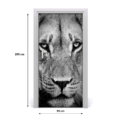 Vinilo para puerta Pared imagen de león