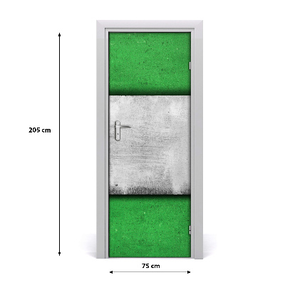 Vinilo para puerta Pared muralla verde