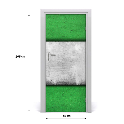 Vinilo para puerta Pared muralla verde