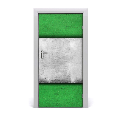 Vinilo para puerta Pared muralla verde