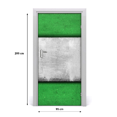 Vinilo para puerta Pared muralla verde