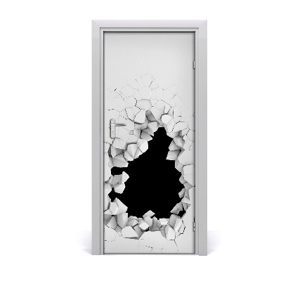Vinilo para puerta Agujero en la pared