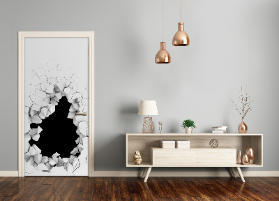 Vinilo para puerta Agujero en la pared