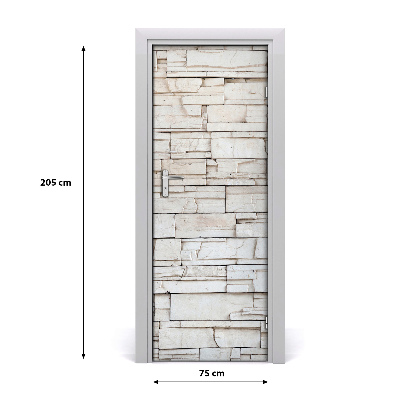 Vinilo para puerta Pared de piedra
