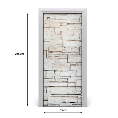 Vinilo para puerta Pared de piedra