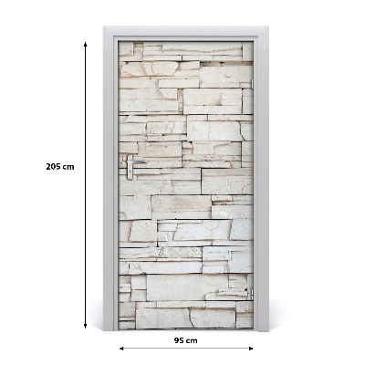 Vinilo para puerta Pared de piedra