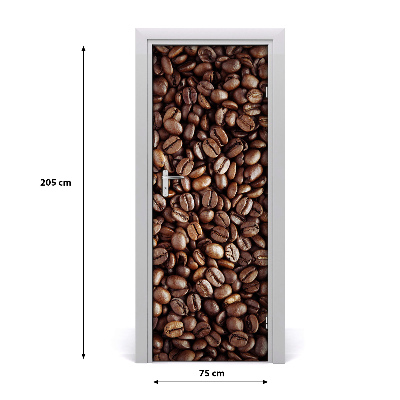 Vinilo para puerta Granos de café