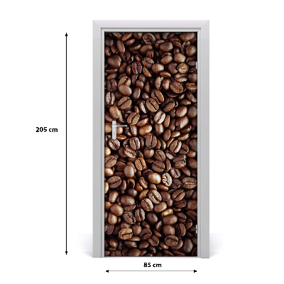 Vinilo para puerta Granos de café