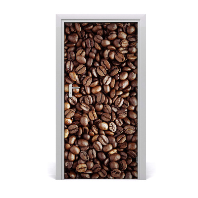 Vinilo para puerta Granos de café