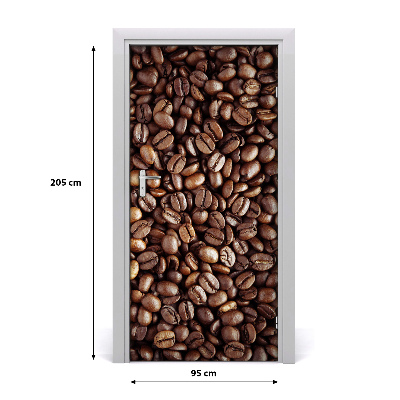 Vinilo para puerta Granos de café