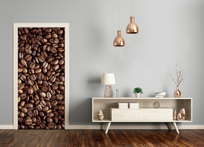 Vinilo para puerta Granos de café