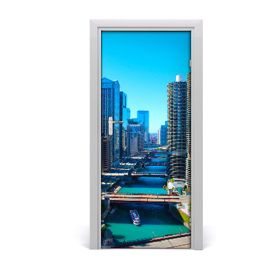 Pegatina para puerta Río chicago