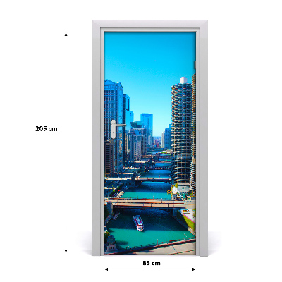 Pegatina para puerta Río chicago