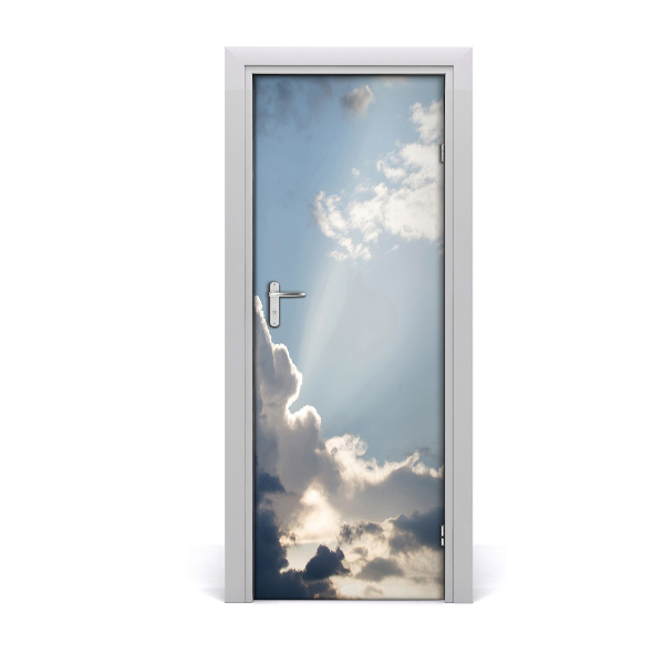 Vinilo para puerta Nubes en el cielo