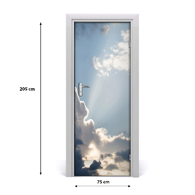 Vinilo para puerta Nubes en el cielo