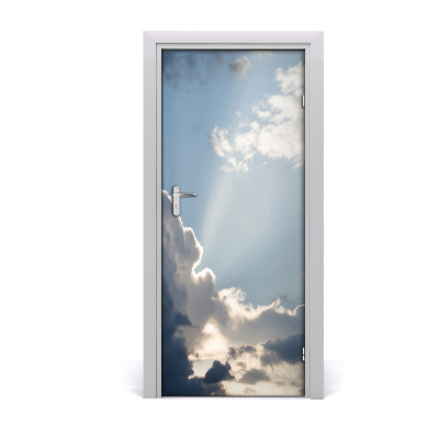 Vinilo para puerta Nubes en el cielo